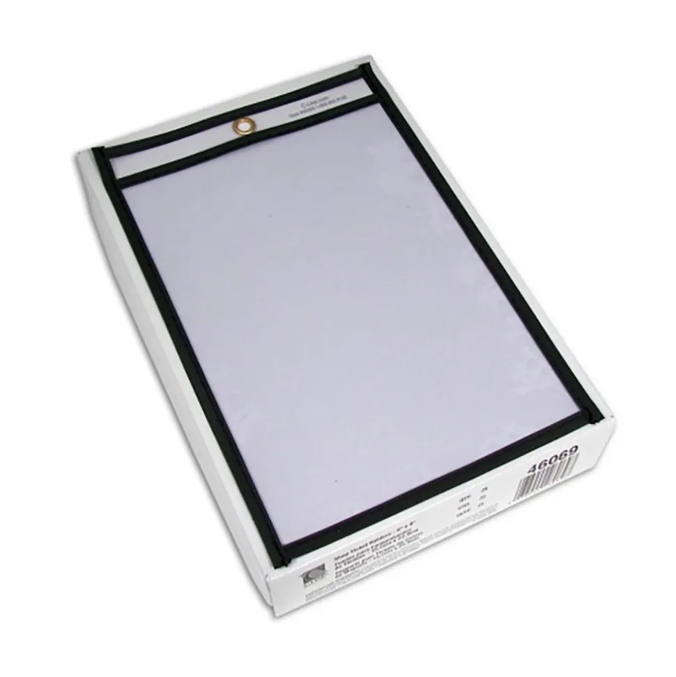 25 Pc Stitched Shop Ticket Holder: Clear
