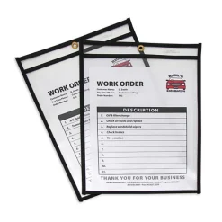 25 Pc Stitched Shop Ticket Holder: Clear