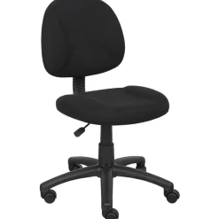 Perfect Posture Deluxe Office Task Chair Task Chair: Tweed, 23-1/2" Seat Height, Black, Adjustable Height
