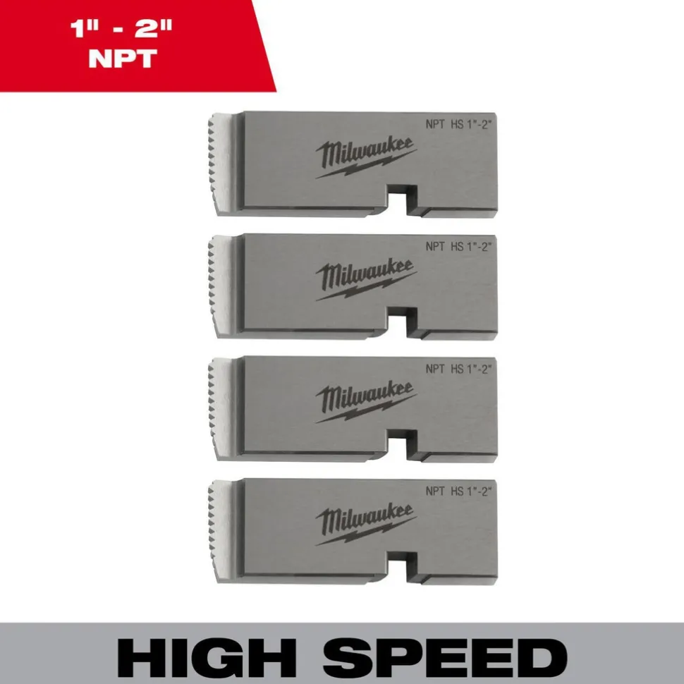 Pipe Threader Dies: Thread Size: 1 in, 2 in; Thread Direction: Right Hand; Thread Standard: NPT; Material: Steel