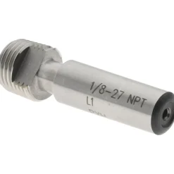 Pipe Thread Plug Gage: Tapered, 1/8-27, Class L-1, Single End
