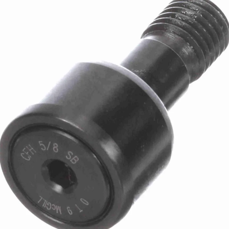 Plain Cam Follower: 0.625" Roller Dia, 0.4375" Roller Width, 0.3125" Stud Dia, 3/4" Stud Length