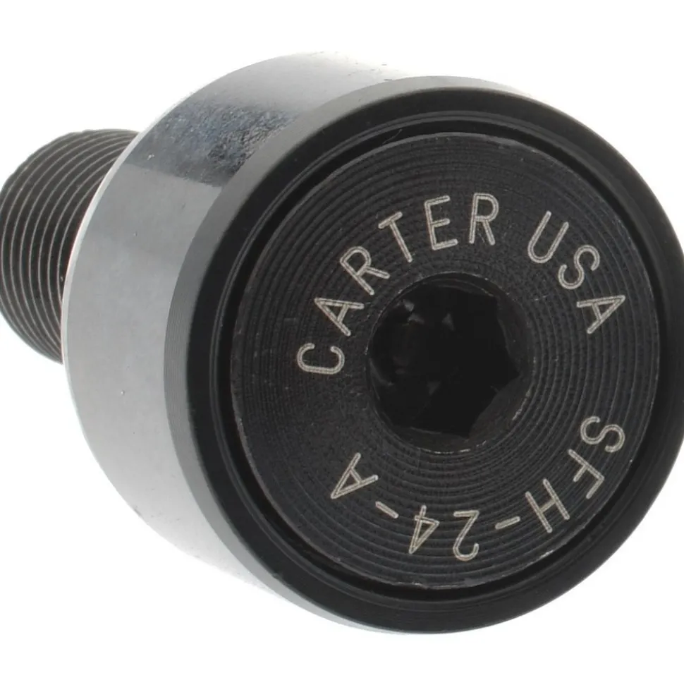 Plain Cam Follower: 0.5" Roller Width, 0.375" Stud Dia, 7/8" Stud Length