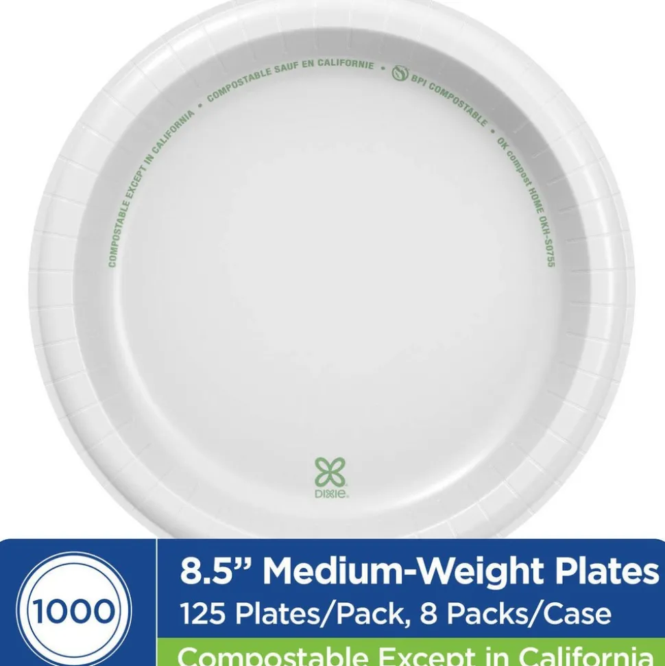 Plate: 8.5" Dia, Paper, White