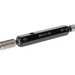 Plug Thread Gage: M10x1.5 Thread, 6H Class, Double End, Go & No Go