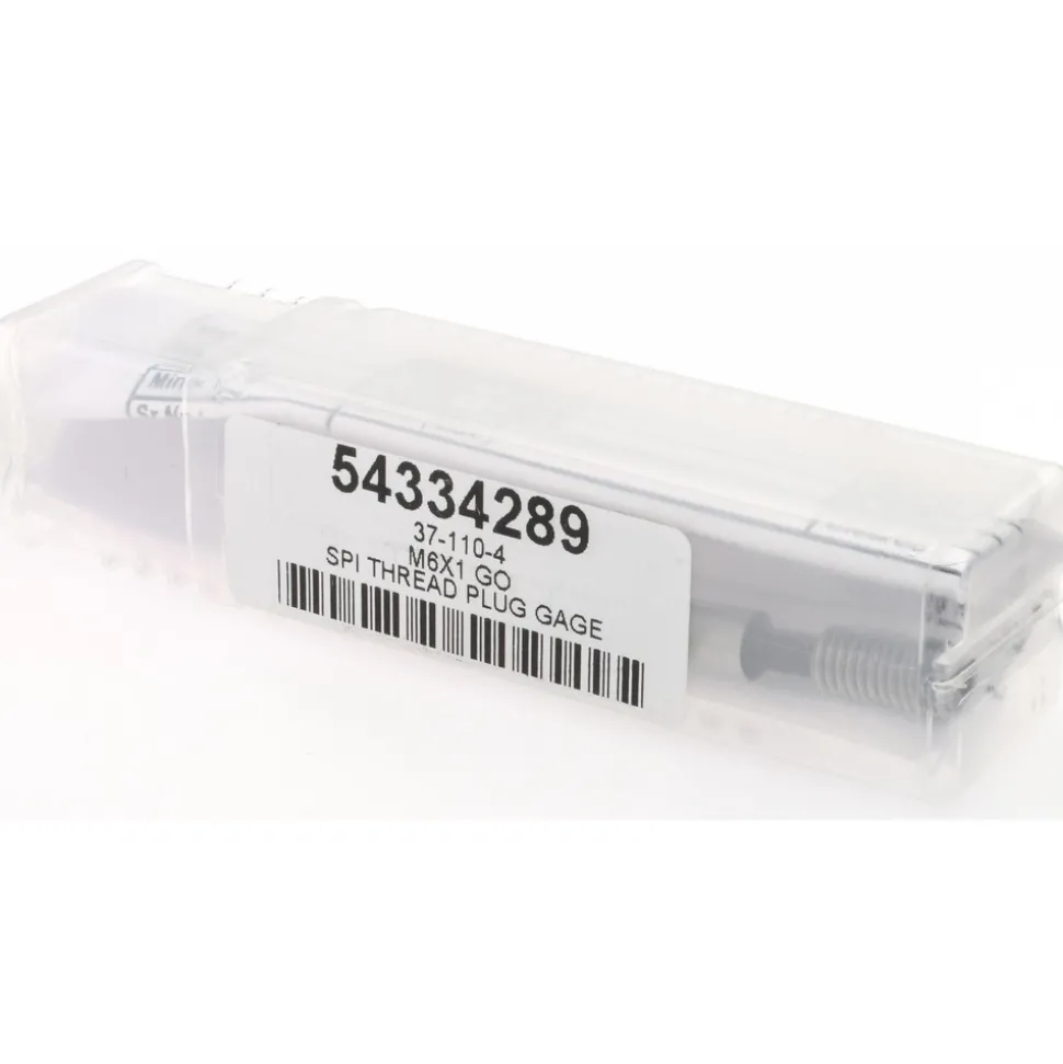Plug Thread Gage: M6x1 Thread, 6H Class, Single End, Go