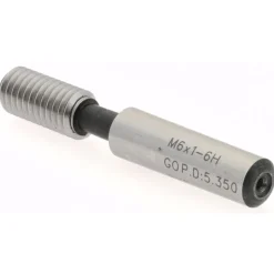 Plug Thread Gage: M6x1 Thread, 6H Class, Single End, Go