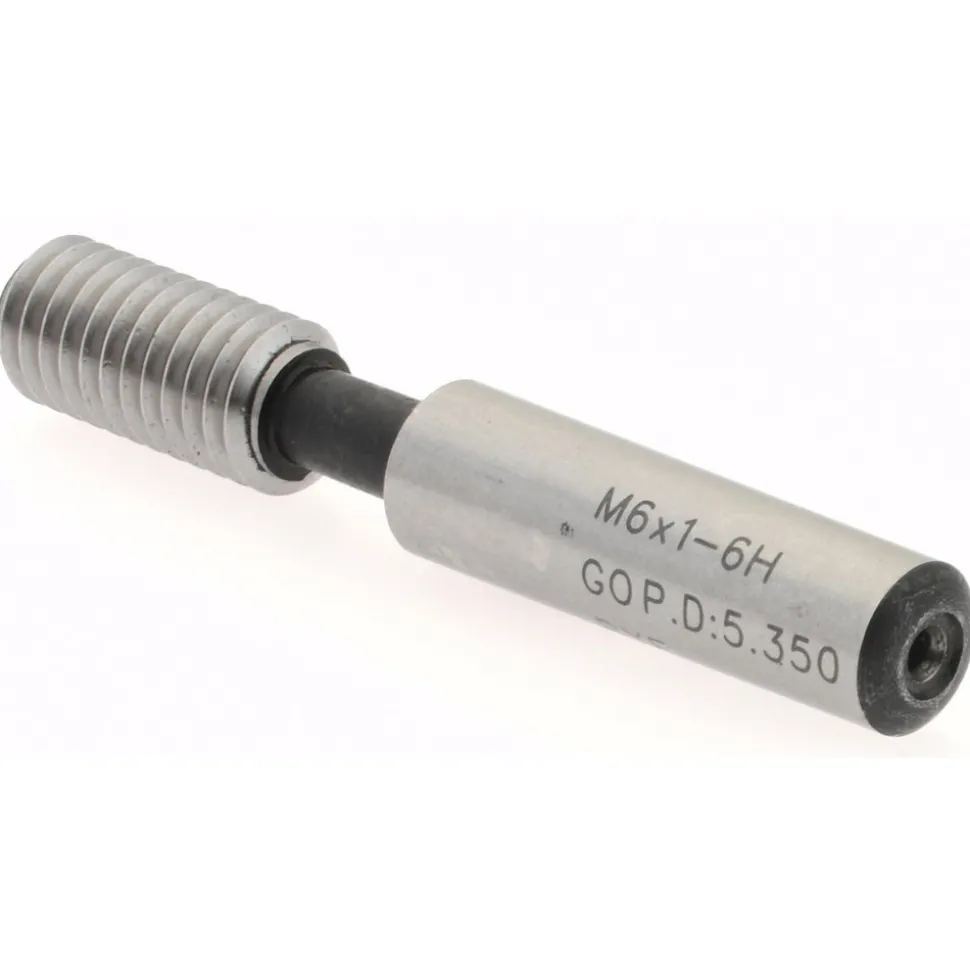 Plug Thread Gage: M6x1 Thread, 6H Class, Single End, Go