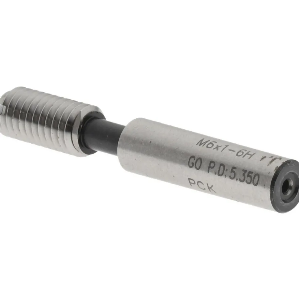 Plug Thread Gage: M6x1 Thread, 6H Class, Single End, Go