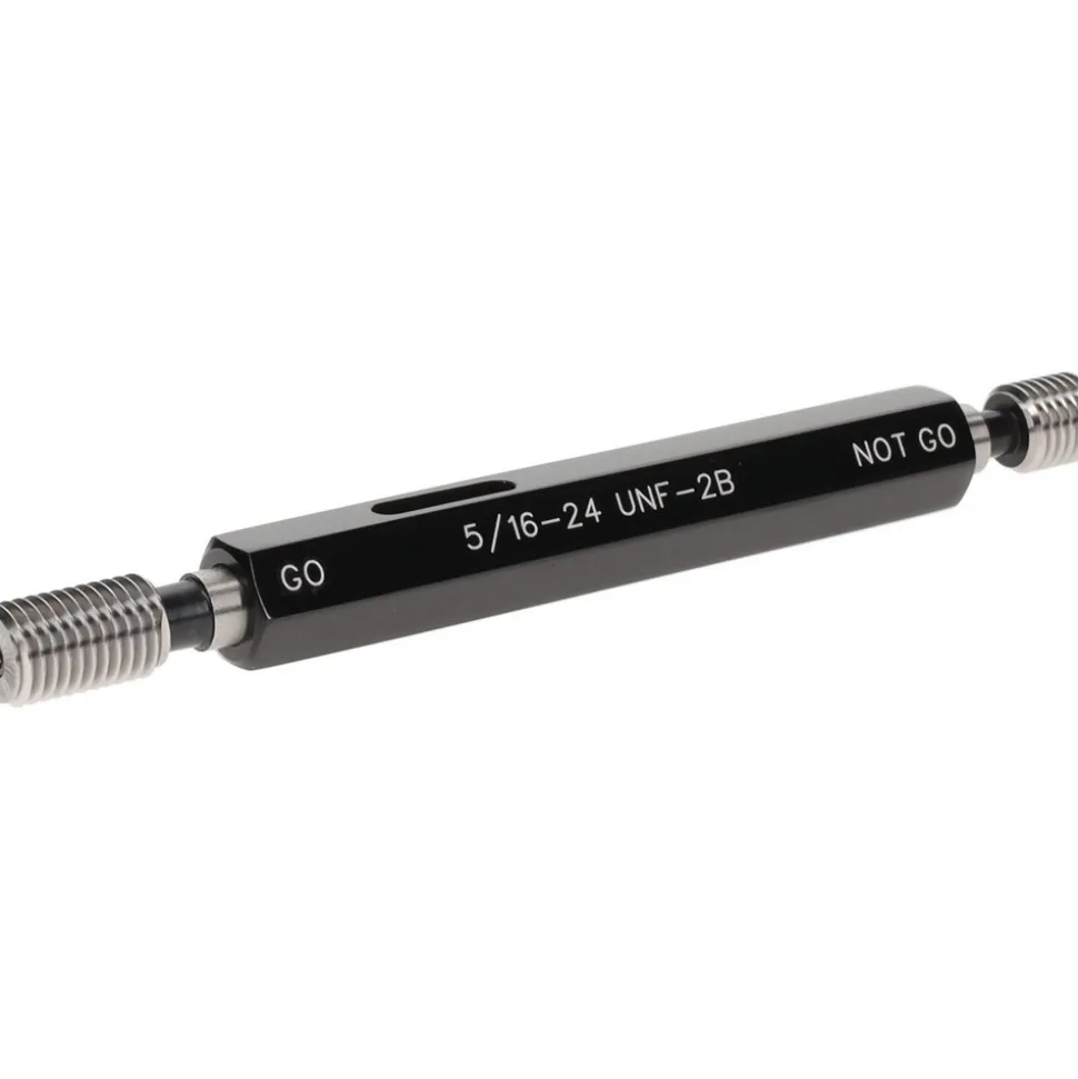 Plug Thread Gage: 5/16-24 Thread, 2B Class, Double End, Go & No Go