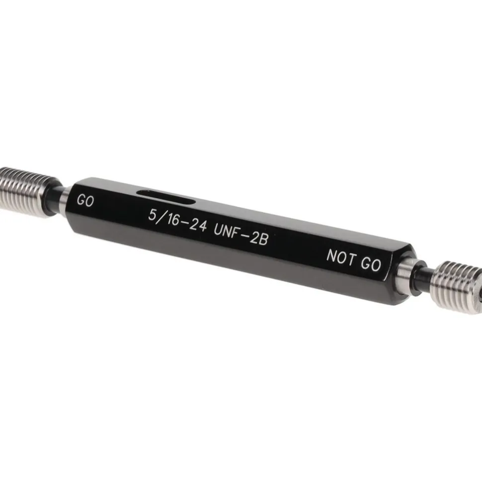 Plug Thread Gage: 5/16-24 Thread, 2B Class, Double End, Go & No Go