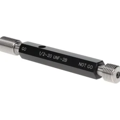 Plug Thread Gage: 1/2-20 Thread, 2B Class, Double End, Go & No Go