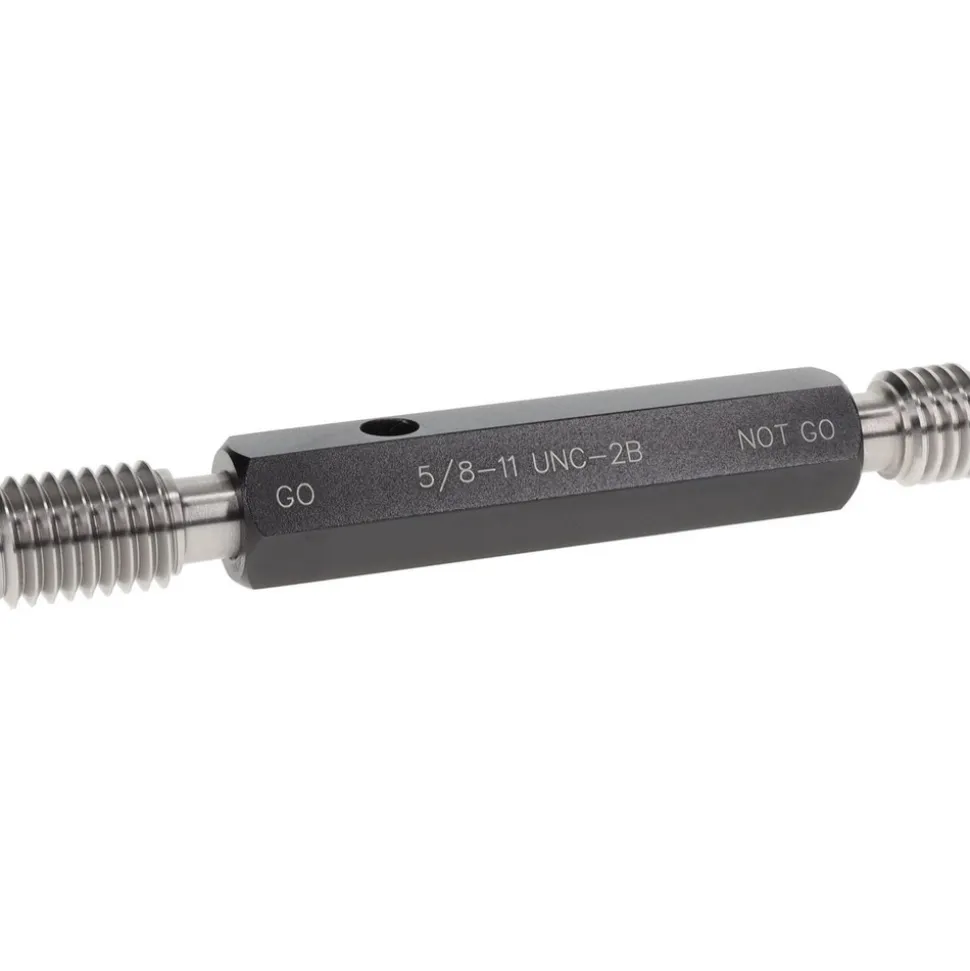 Plug Thread Gage: 5/8-11 Thread, 2B Class, Double End, Go & No Go