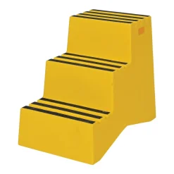 Polyethylene: 3-Step Step Stool 500 Lb. Capacity Yellow