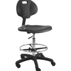 Polyurethane Task Chair: Polyurethane, Black