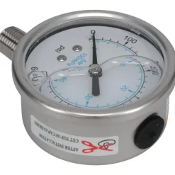 Pressure Gauge: 2-1/2" Dial, 600 psi, 1/4" Thread, NPT, Lower Mount