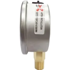 Pressure Gauge: 2-1/2" Dial, 30 psi, 1/4" Thread, NPT, Lower Mount