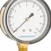 Pressure Gauge: 2-1/2" Dial, 10 psi, 1/4" Thread, NPT, Lower Mount