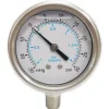 Pressure Gauge: 2-1/2" Dial, 30 psi, 1/4" Thread, NPT, Lower Mount