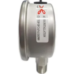 Pressure Gauge: 2-1/2" Dial, 30 psi, 1/4" Thread, NPT, Lower Mount