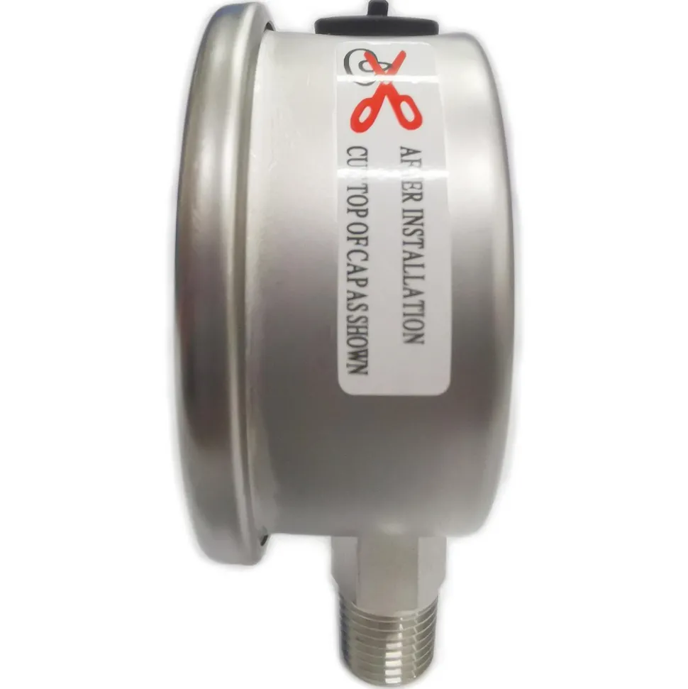 Pressure Gauge: 2-1/2" Dial, 30 psi, 1/4" Thread, NPT, Lower Mount