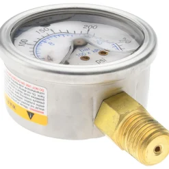 Pressure Gauge: 2" Dial, 300 psi, 1/4" Thread, NPT, Lower Mount