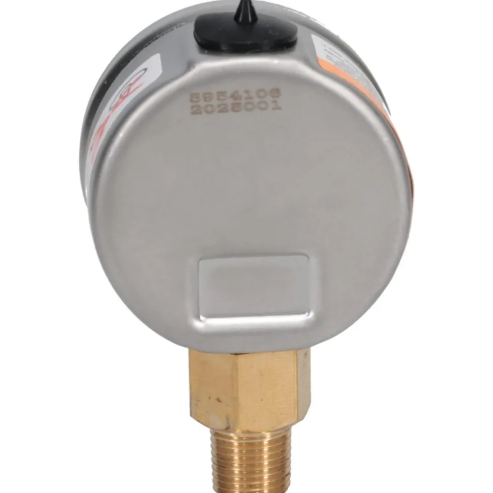 Pressure Gauge: 1-1/2" Dial, 100 psi, 1/8" Thread, NPT, Lower Mount
