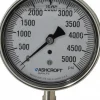 Pressure Gauge: 3-1/2" Dial, 5,000 psi, 1/4" Thread, NPT, Lower Mount