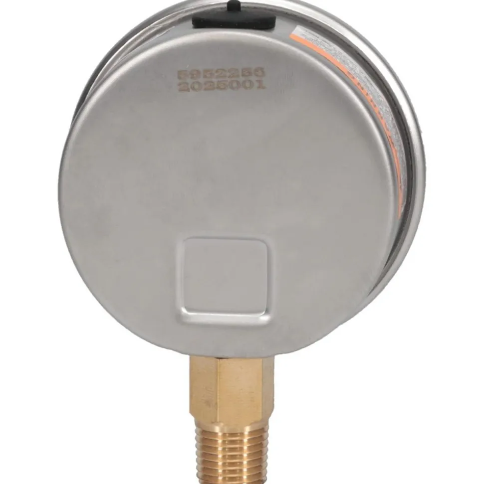 Pressure Gauge: 2-1/2" Dial, 400 psi, 1/4" Thread, NPT, Lower Mount
