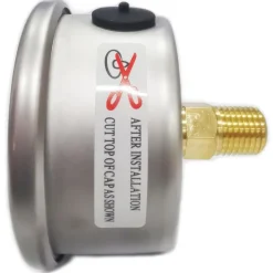 Pressure Gauge: 2-1/2" Dial, 200 psi, 1/4" Thread, NPT, Center Back Mount