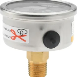 Pressure Gauge: 2" Dial, 3,000 psi, 1/4" Thread, NPT, Center Back Mount
