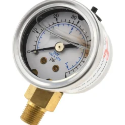 Pressure Gauge: 1-1/2" Dial, 60 psi, 1/8" Thread, NPT, Lower Mount