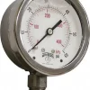 Pressure Gauge: 2-1/2" Dial, 1/4" Thread, Lower Mount