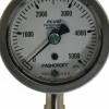 Pressure Gauge: 2-1/2" Dial, 1/4" Thread, Lower Mount