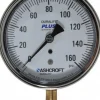 Pressure Gauge: 3-1/2" Dial, 1/4" Thread, Lower Mount