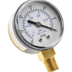 Pressure Gauge: 2" Dial, 1/4" Thread, NPT, Lower Mount