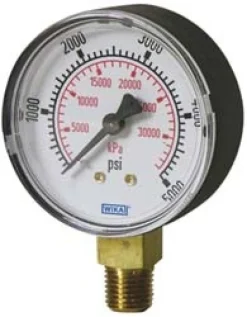 Pressure Gauge: 1-1/2" Dial, 1/8" Thread, NPT, Lower Mount