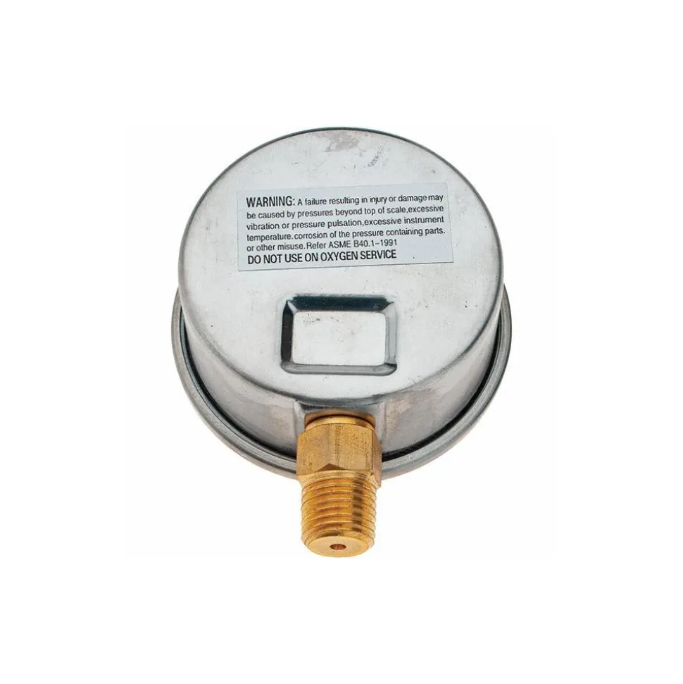 Pressure Gauge: 2-1/2" Dial, 1/4" Thread, NPT