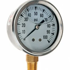 Pressure Gauge: 2-1/2" Dial, 1/4" Thread, NPT