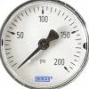Pressure Gauge: 2" Dial, 1/4" Thread, NPT, Center Back Mount