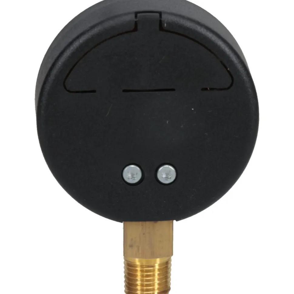 Pressure Gauge: 2-1/2" Dial, 0 to 30 psi, 1/4" Thread, NPT, Lower Mount