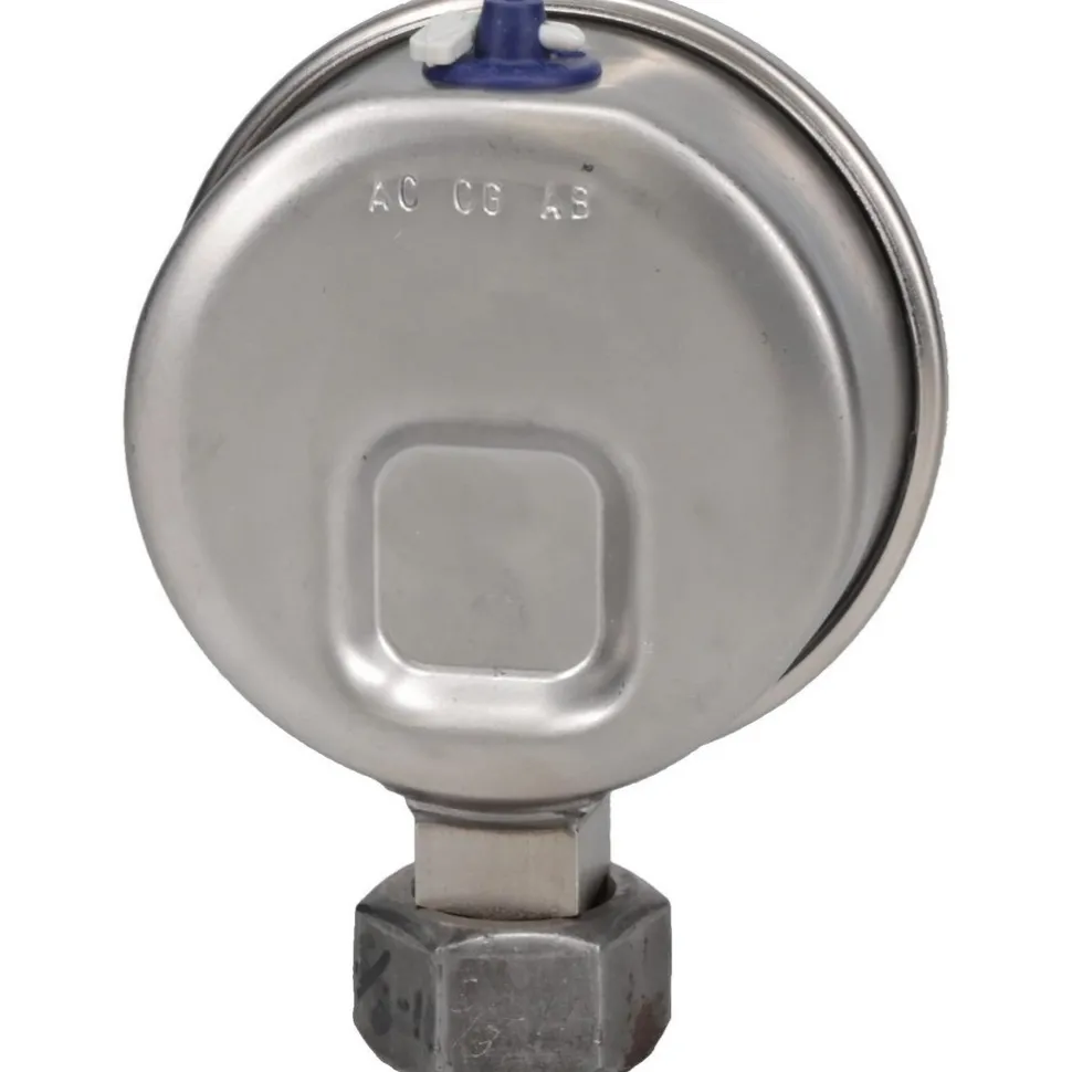 Pressure Gauge: 2-1/2" Dial, 0 to 30 psi, 1/4" Thread, NPT, Lower Mount