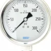 Pressure Gauge: 4" Dial, 0 to 300 psi, 1/2" Thread, NPT, Lower Mount