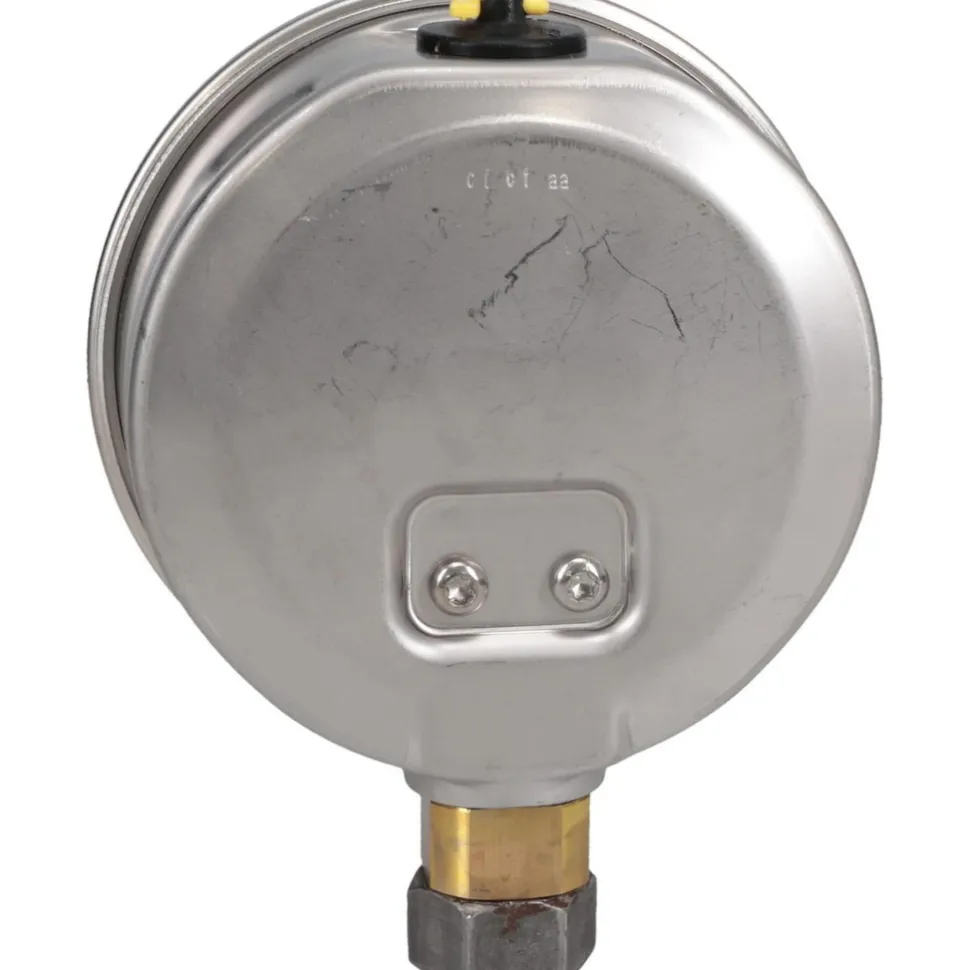 Pressure Gauge: 4" Dial, 0 to 60 psi, 1/4" Thread, NPT, Lower Mount