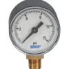Pressure Gauge: 1-1/2" Dial, 0 to 15 psi, 1/8" Thread, NPT, Lower Mount