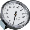 Pressure Gauge: 3-1/2" Dial, 0 to 100 psi, 1/4" Thread, NPT, Center Back Mount