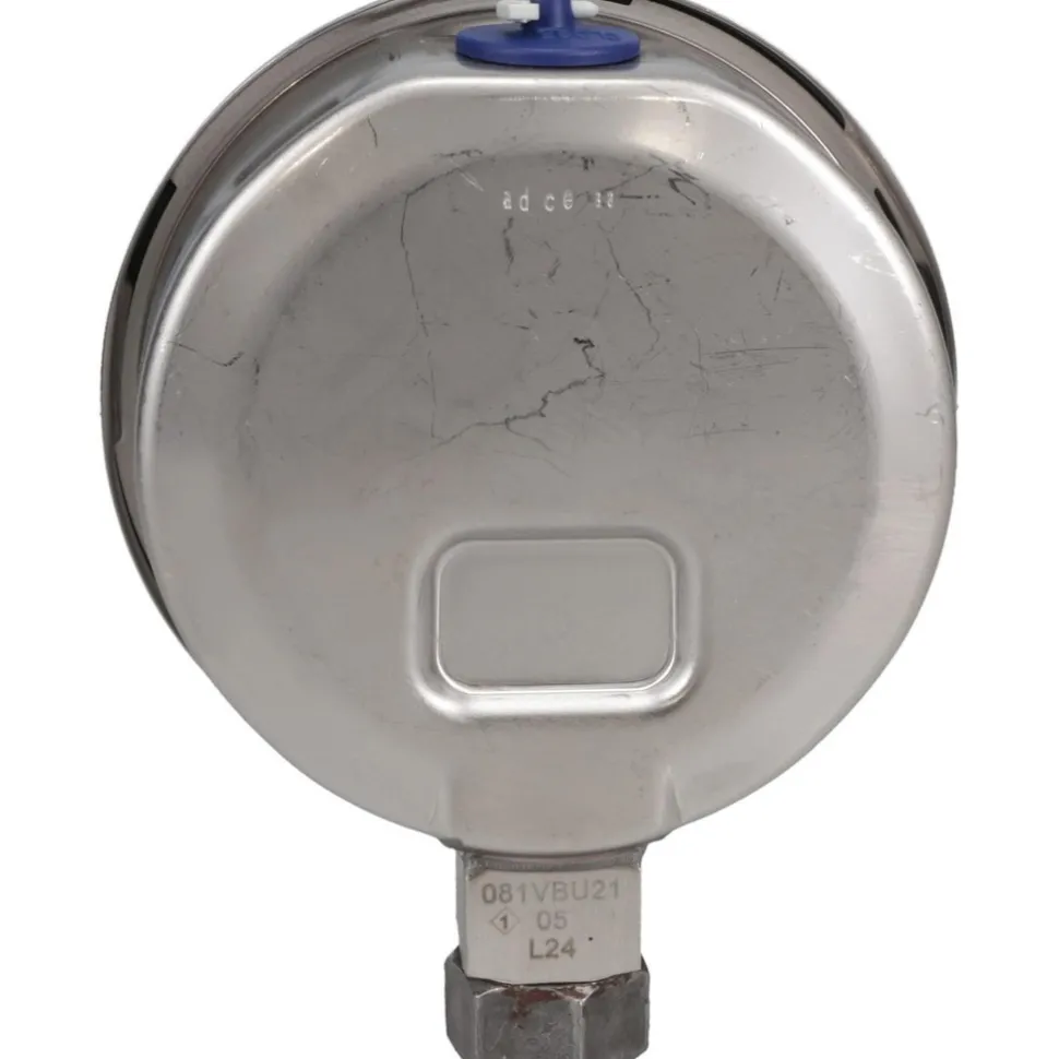 Pressure Gauge: 4" Dial, 0 to 60 psi, 1/4" Thread, NPT, Lower Mount