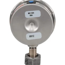 Pressure Gauge: 2-1/2" Dial, 0 to 60 psi, 1/4" Thread, Lower Mount