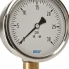 Pressure Gauge: 4" Dial, 0 to 30 psi, 1/4" Thread, NPT, Lower Mount