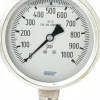 Pressure Gauge: 4" Dial, 0 to 1,000 psi, 1/2" Thread, NPT, Lower Mount